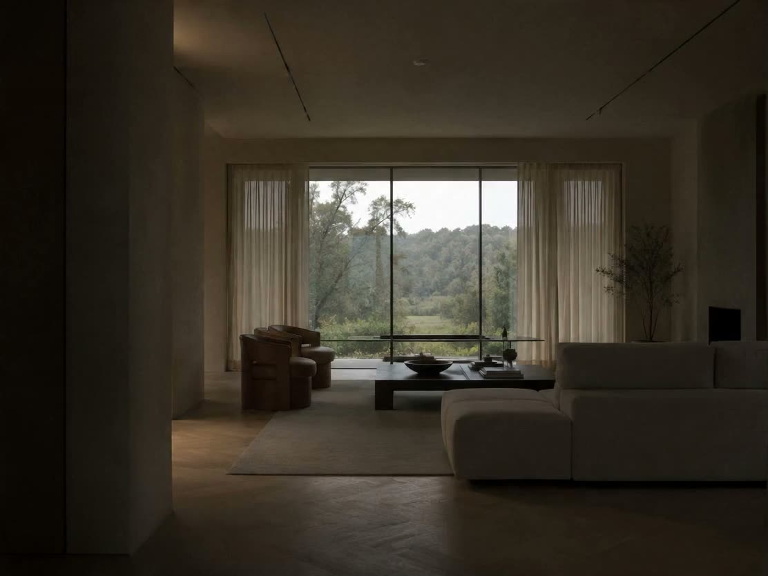A living room photograph that becomes a cinematic film as you scroll